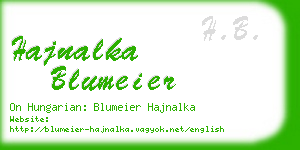 hajnalka blumeier business card